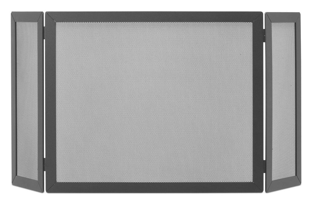 Parascintille con Antine 100x50 cm per Camino a Legna in Ferro Belfer 3009 Antracite