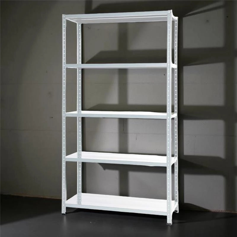 SCAFFALE IN METALLO BIANCO ETTORE KIT BULLONI CON 5 RIPIANI 100 X 40 X H 187 CM