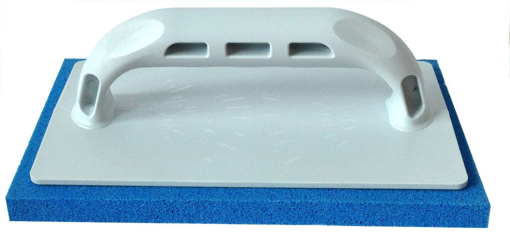 FRATTAZZO IN GOMMA MANICO IN PLASTICA Col. Blu (a grana fine) cm. 10x24