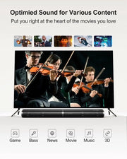 Sistema Home Theater 2.1 a 190W per TV - Barra Sonora per TV con Subwoofer e Supporto Bluetooth - Altoparlanti Bluetooth - Ingresso Optico Aux HDMI