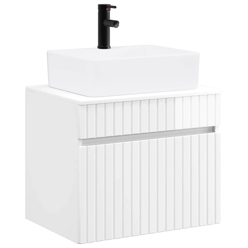 Set di mobili per il bagno Bianco Lucido Legno ingegnerizzato 3404294