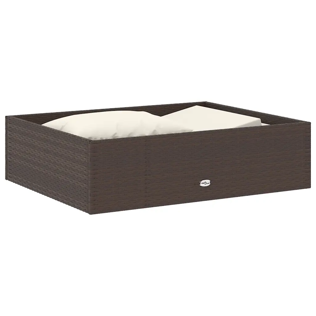 Set Divani da Giardino 2 pz con Cuscini in Polyrattan Marrone 46079