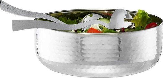 Set da tavola 3 pezzi con posate 30 cm in acciaio inossidabile lavastoviglie scatola ∅ 28 cm argento