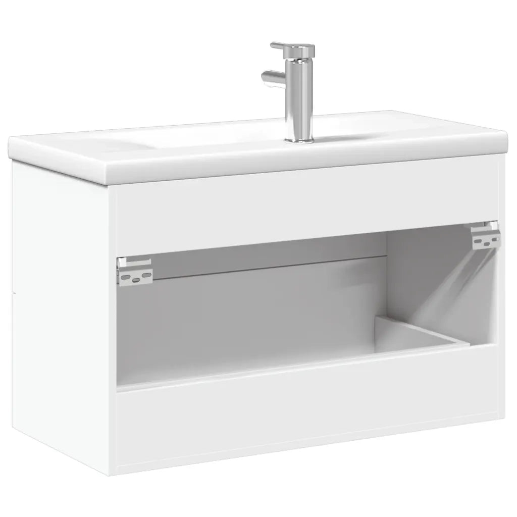 Mobile da Bagno con Lavabo da Cucina-Armadietto da bagno con Lavandino Bianco 846370