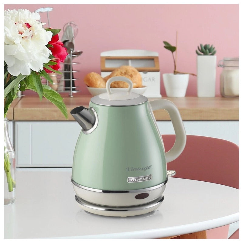 Bollitore Vintage 1L - Autospegnimento, Acciaio Inox, 1600W - Verde