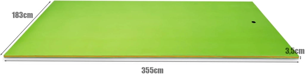 Tappetino Galleggiante Acquatico, 355X183cm, Materassino Galleggiante Resistente agli Strappi con Dispositivo di Ormeggio e Cinghie di Aggancio, per Mare Lago Piscina e Spiaggia
