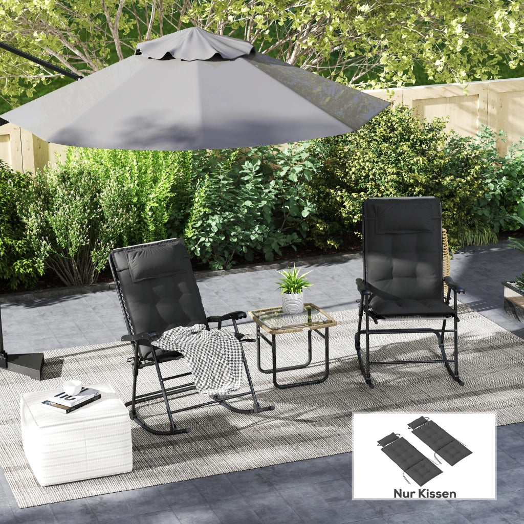 Cuscini per Lettino da Sole ¨C Zephmum ¨C 50x116x5 cm Grigio Scuro