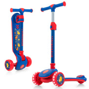 Monopattino pieghevole per bambini 60 x 28 x 63-83 cm con ruote lampeggianti uso esterno design moderno blu PP 20_0014598