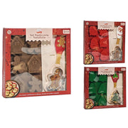 Trade Shop - Set Per Pasticceria Natalizio 3pz Stampo Multiforme In Silicone Formina In Acciaio Spatola -