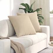 Cuscini da Divano 2 pcs Crema 60 x 60 cm Tessuto