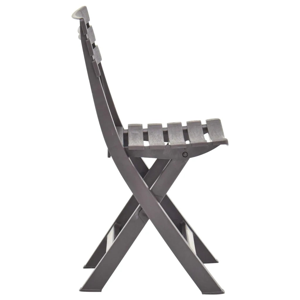 Sedie da Giardino Pieghevoli 2 pz in Plastica Moca 48788