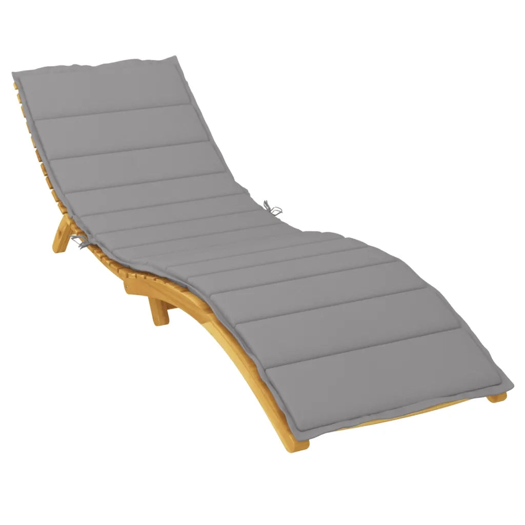 Cuscino per Lettino Grigio 200x50x3 cm in Tessuto Oxford 314189