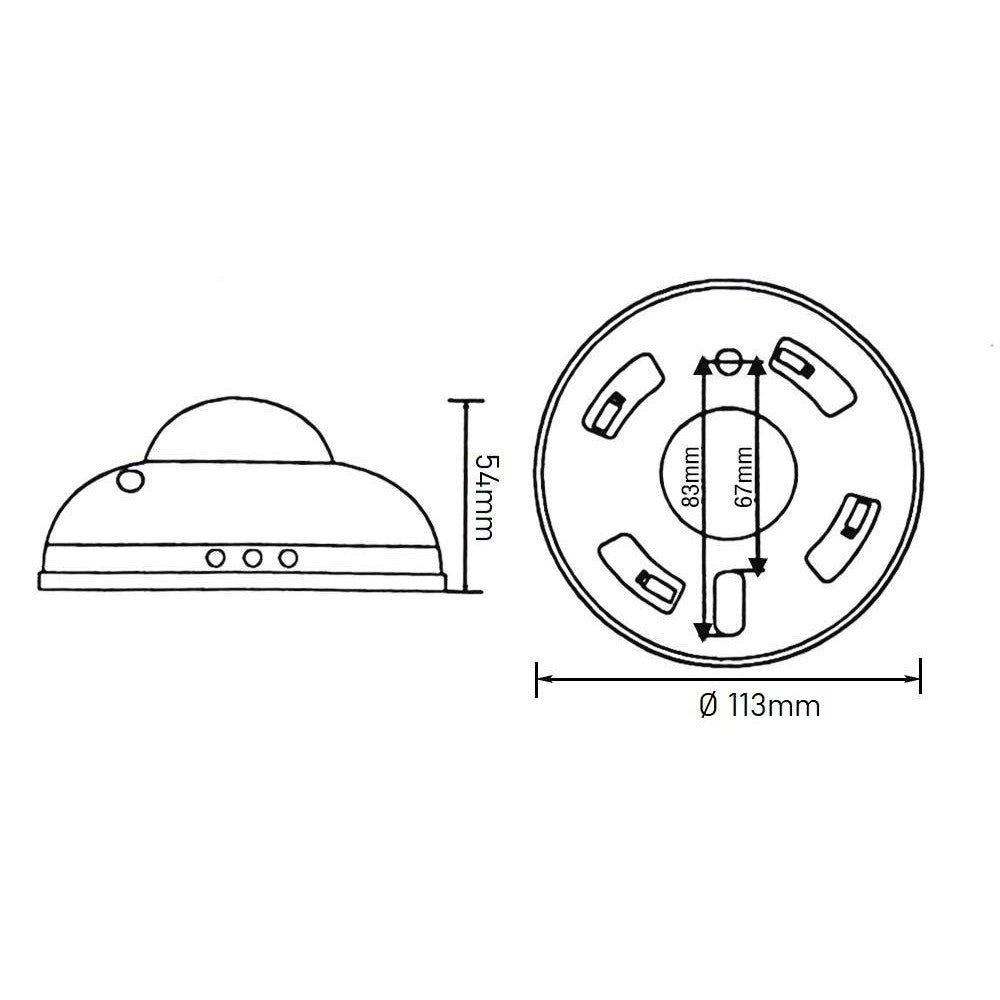 Trade Shop - Sensore Di Movimento A Infrarossi Crepuscolare Per Lampadine 1200w Ip20 Yca1002b -