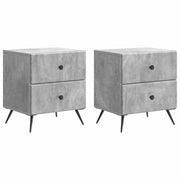 Armadio da Notte 2 pcs Grigio Cemento 43 x 34,5 x 47,5 cm 895452