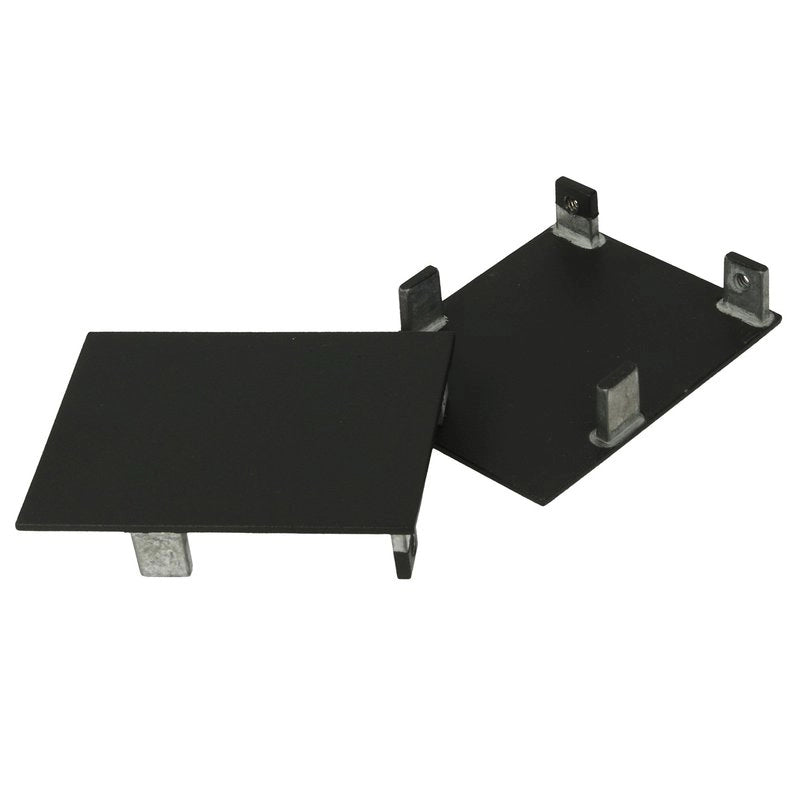Coppia Tappi  Coperture Termine Colore Nero Per Chiusure Profilo Alluminio BA5570B