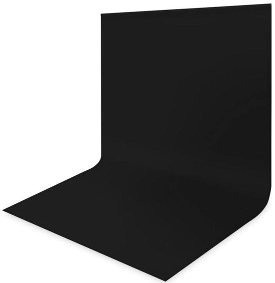 Sfondo fotografico nero 3 x 6 m, sfondo fotografico, sfondo per foto e video, sfondo per eventi e feste, tenda, sfondo per TV e streaming.