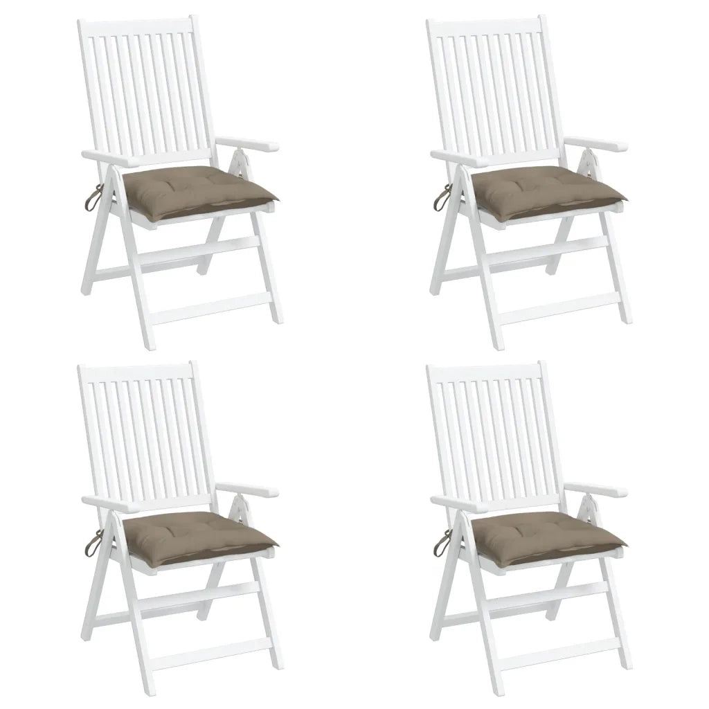Cuscini per Sedia 4 pz Tortora 40x40x7 cm in Tessuto Oxford