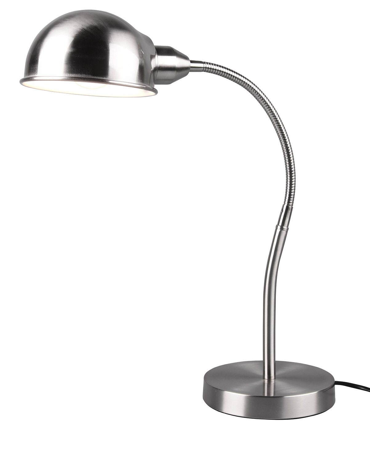 Lampada da Tavolo da Interno Attacco E27 in Metallo Nickel Opaco