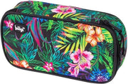 Etui per ragazze, borsa per scuola per materiali di scrittura, attrezzature scolastiche, borsa per penne, etui per ragazzi, tropicale, Compatta