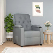 Divano Sedia-Poltrona Reclinabile in Tessuto Grigio Chiaro 602626