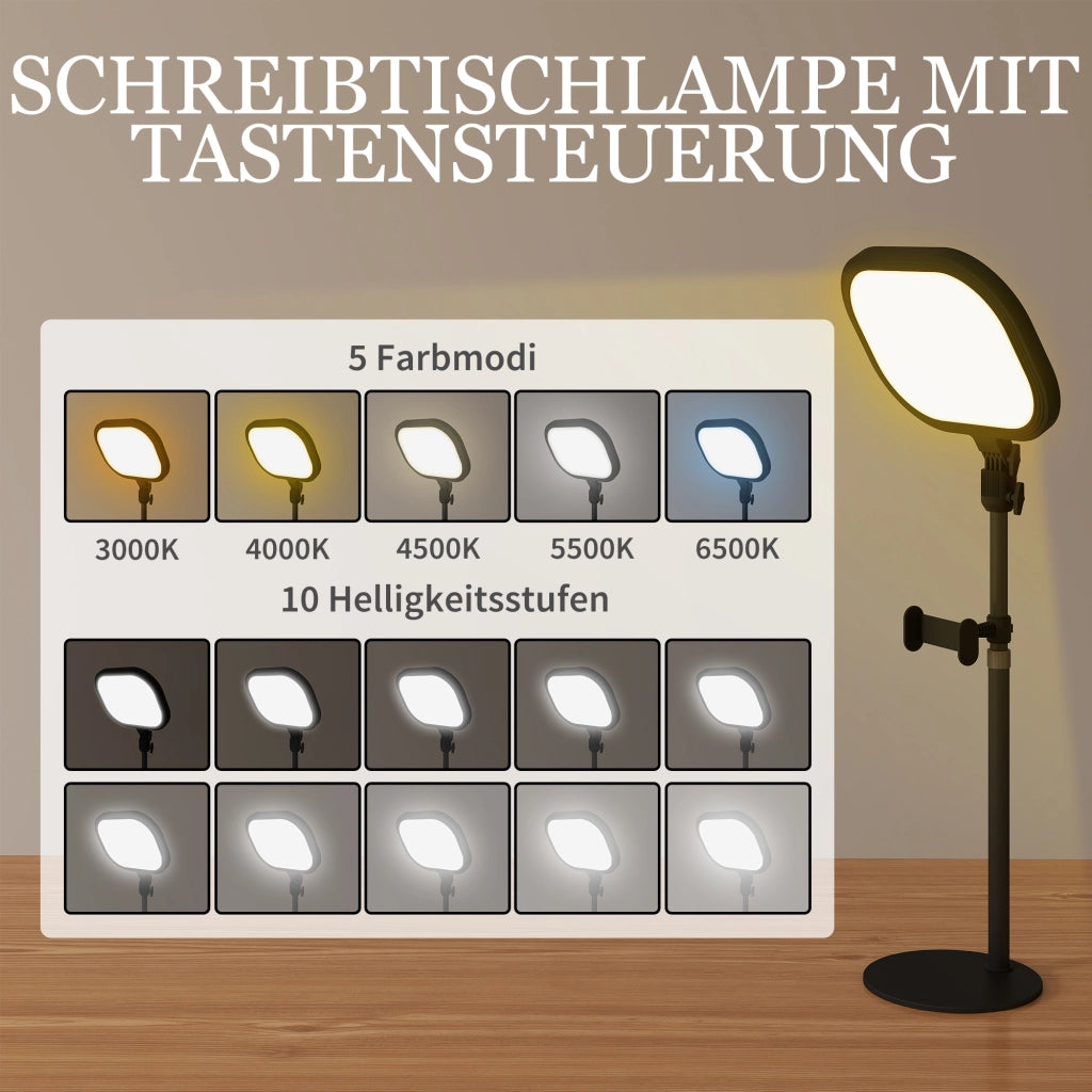 Lampada da comodino LED ¨C zephmum ¨C Nero, Metallo, 10 livelli, 5 colori