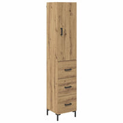 Credenza | Madia | Buffet da pranzo | Armadio da pranzo con cassetto Rovere artigianale 69,5 x 34 x 180 cm