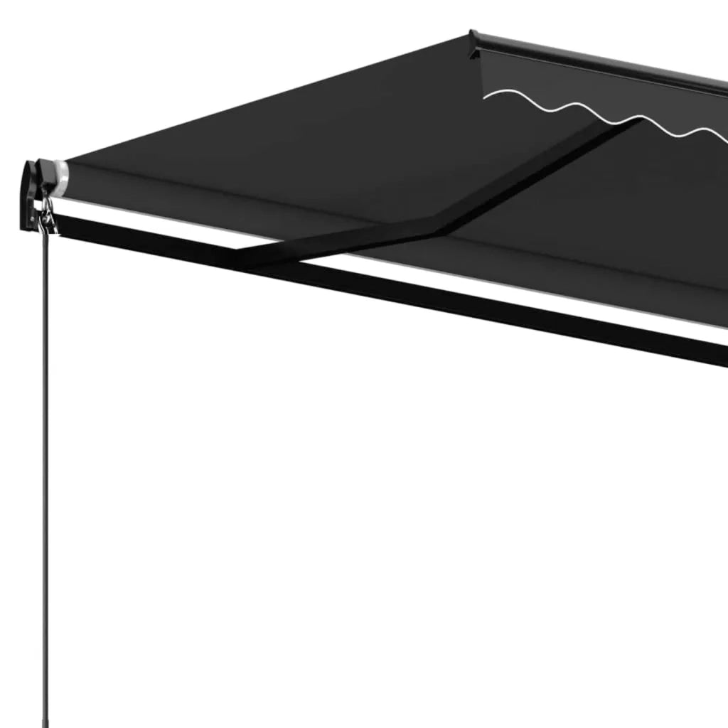 Tenda da Sole Retrattile Manuale 500x350 cm Antracite 3069219