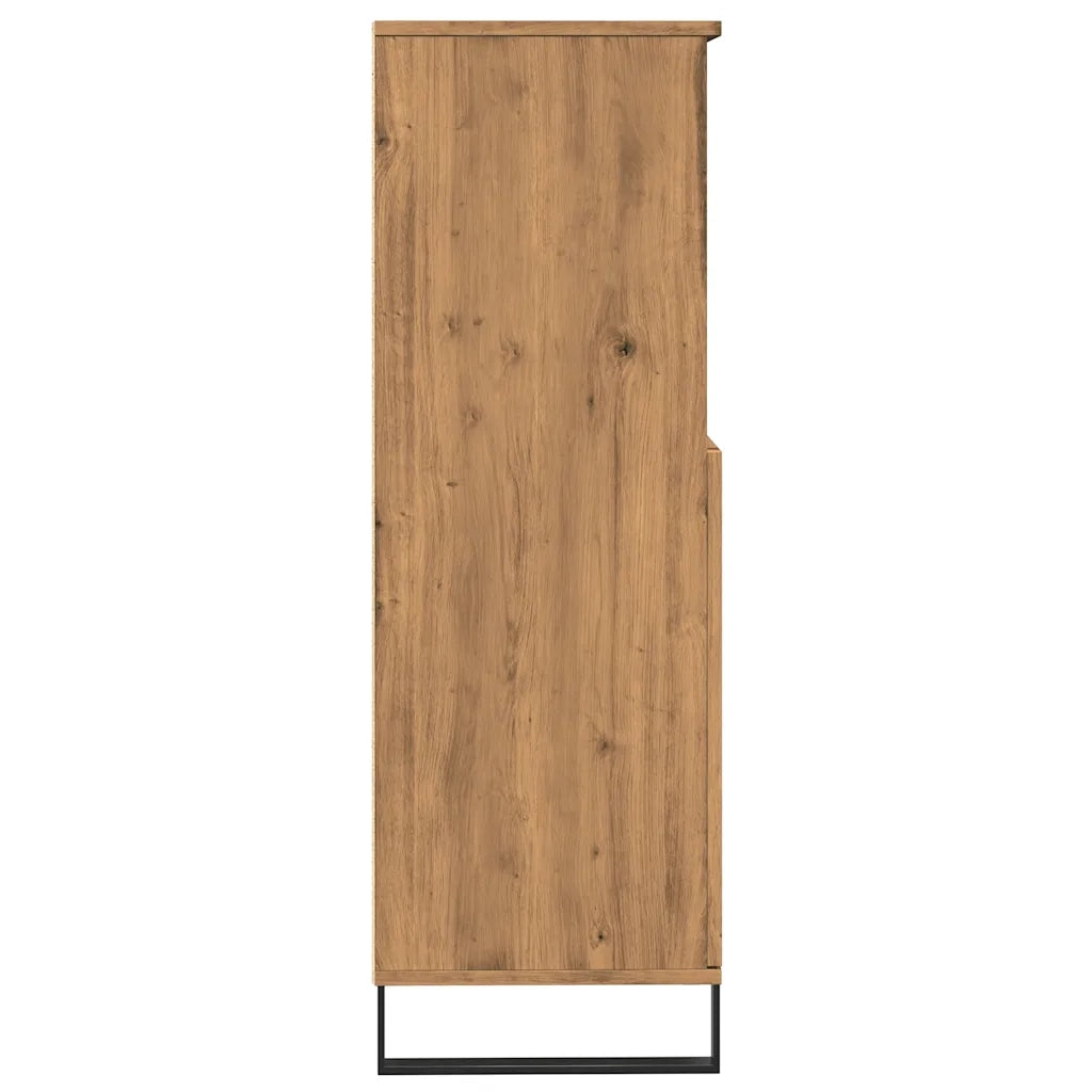 Credenza Rovere Artigianale 60x36x110 cm in Legno Multistrato