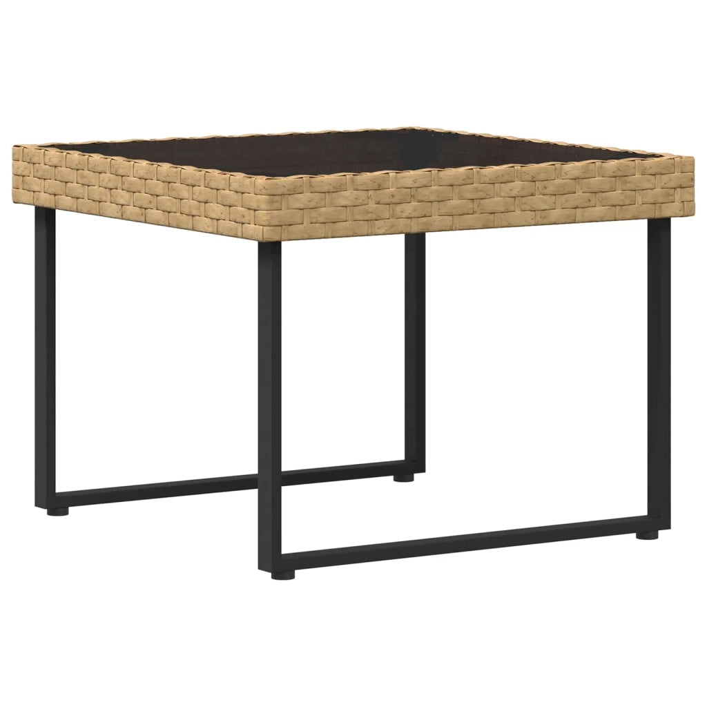 Set Divano da Giardino 2 pcs Naturale Rattan sintetico Acciaio