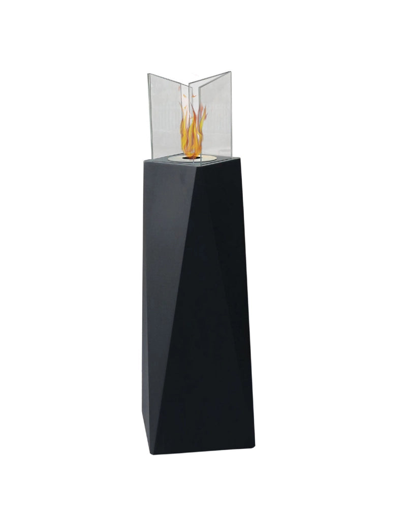 Camino a Bioetanolo da Pavimento 34,5x34,5x120 cm 1500W 1,2L Nairobi Nero