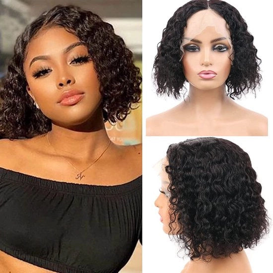 Pruiken per donne - Capelli finte - Capo donna - Nero - Capelli finti lavabili - 25 cm