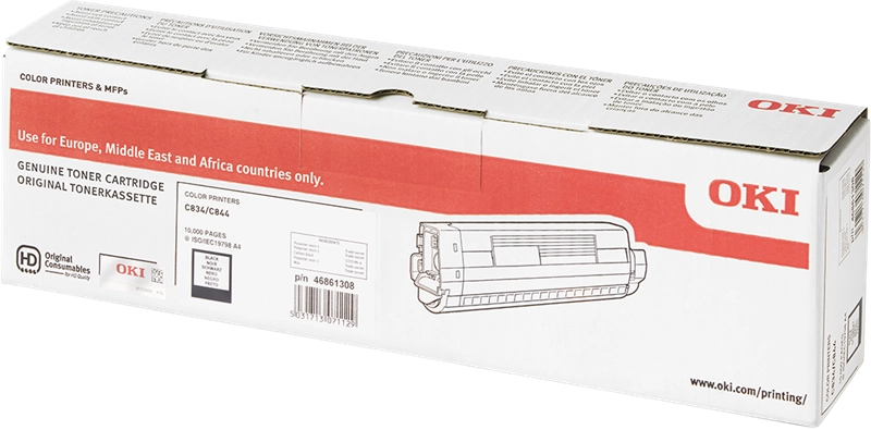 ORIGINAL OKI toner nero 46861308 C834/C844 ~10000 Seiten
