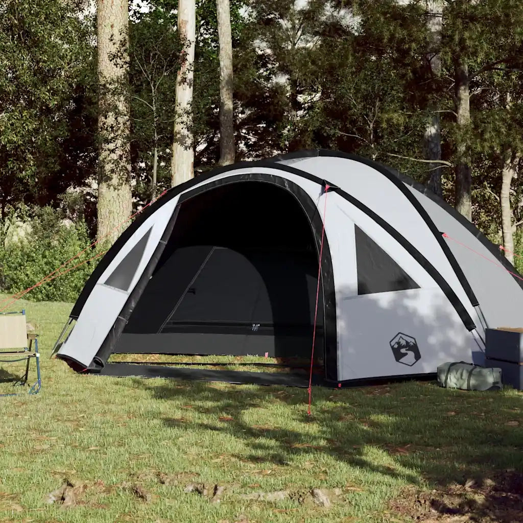 Tenda Campeggio a Cupola 4 Persone Bianca Tessuto Impermeabile