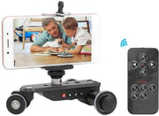 Dolly Automatico per Videocamera - Railschuif Motorizzato - Gira a 90 Gradi - Adatto per Fotocamere DSLR e Smartphone - Per la ripresa di video