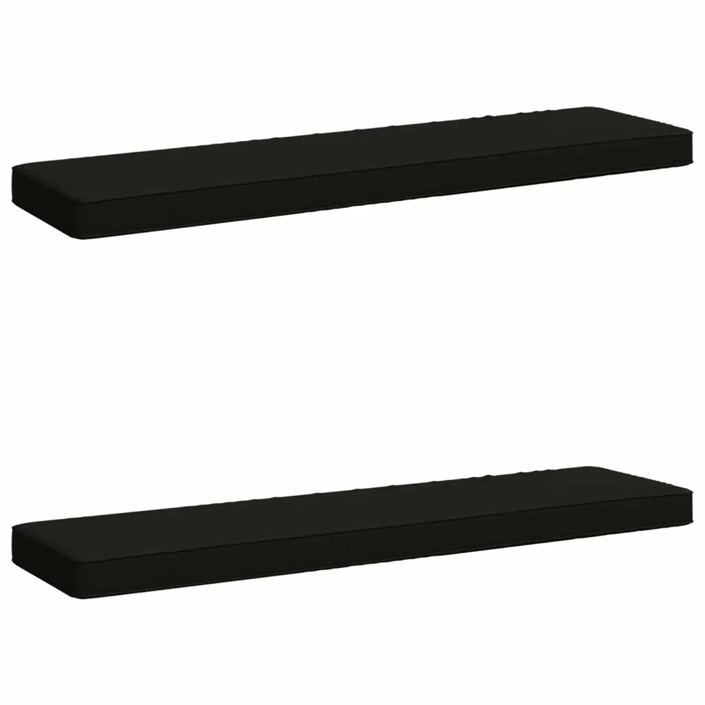 Cuscini per Panchina a 2 Pezzi VUGHT 2 pcs 100% Poliestere Nero 950545