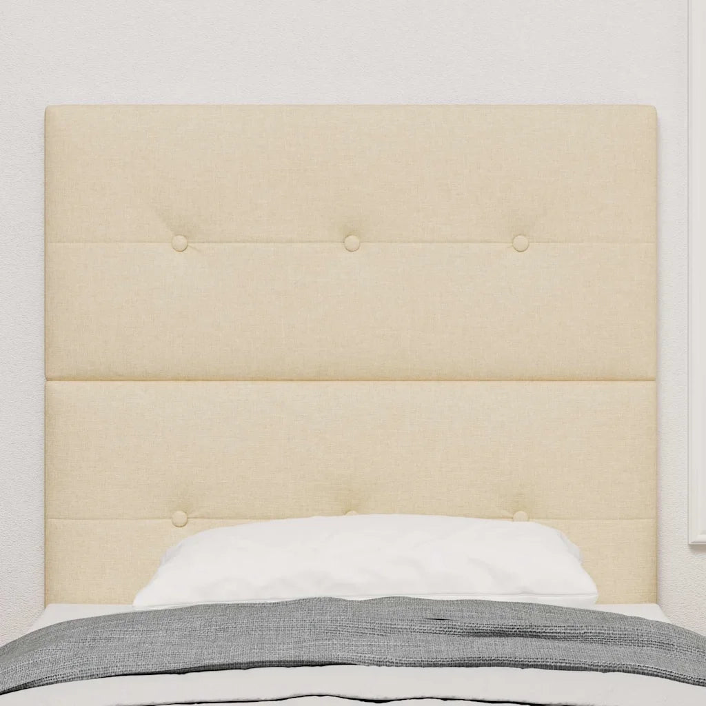 Testiera regolabile in altezza con testiera Crema 90 cm Tessuto 3337800