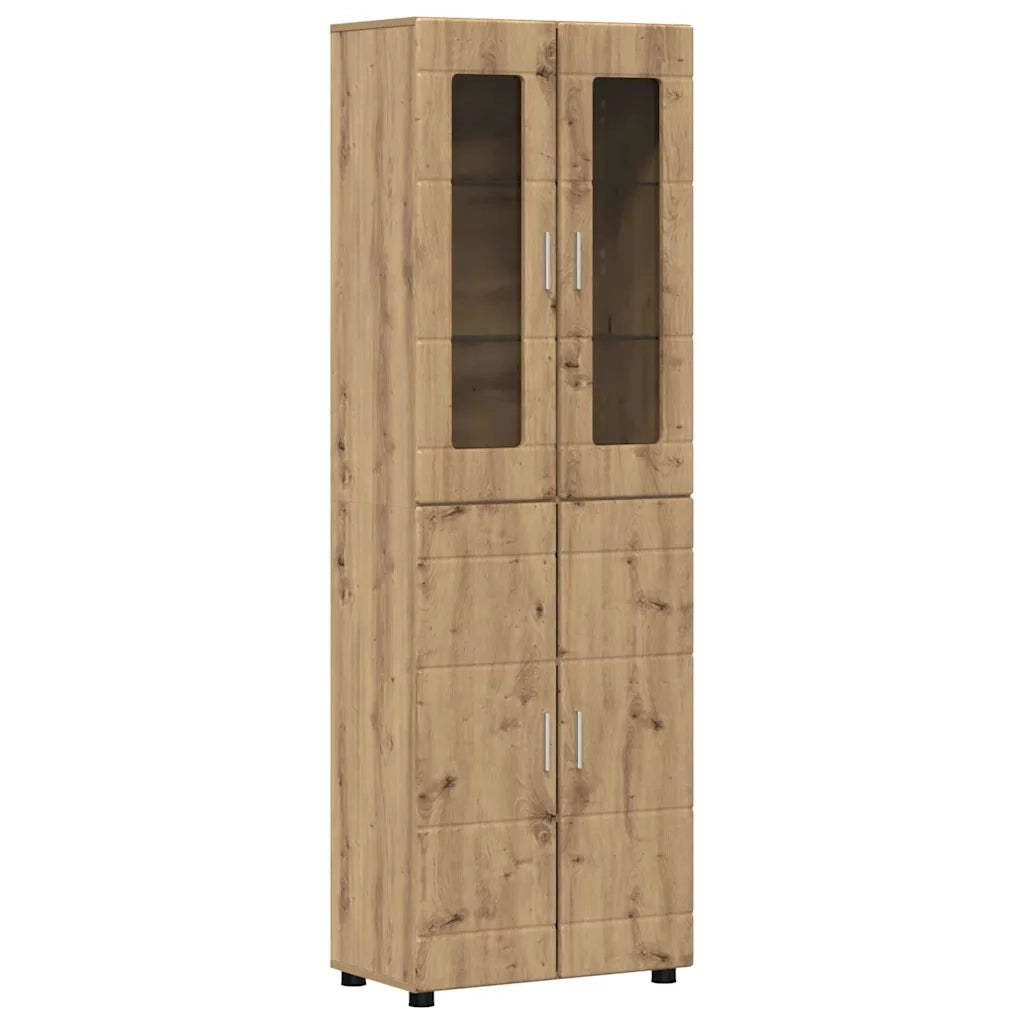Credenza con porta FLORIN Rovere artigianale 60 x 35 x 182 cm