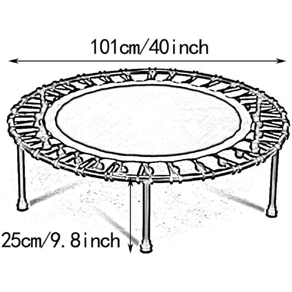 Trade Shop - Trampolino Fitness Da 101,6cm Elastico Corda Adatto Per Interno Giardino Ufficio -