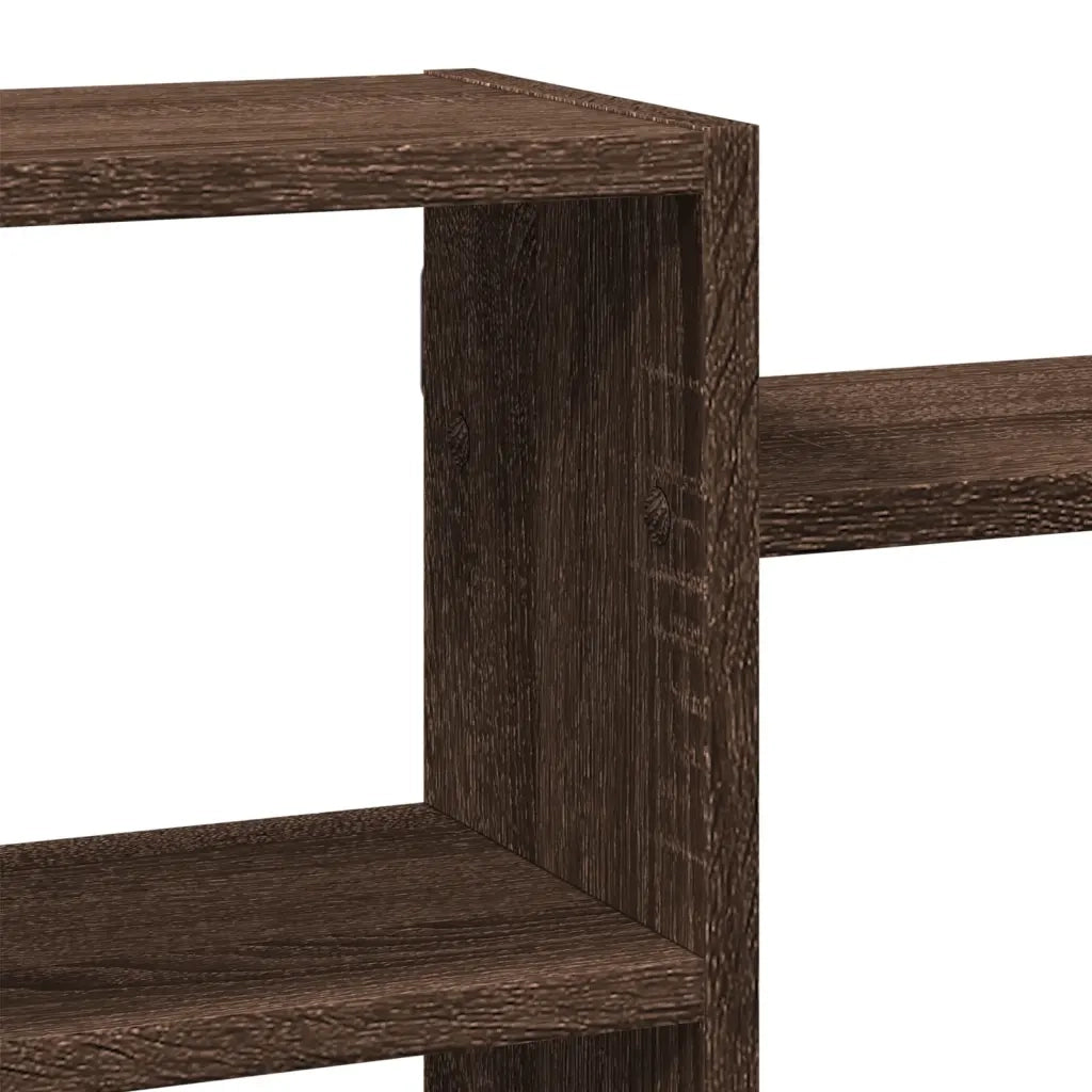 Scaffale a Parete Rovere Marrone 129x18x42 cm in Truciolato 853224