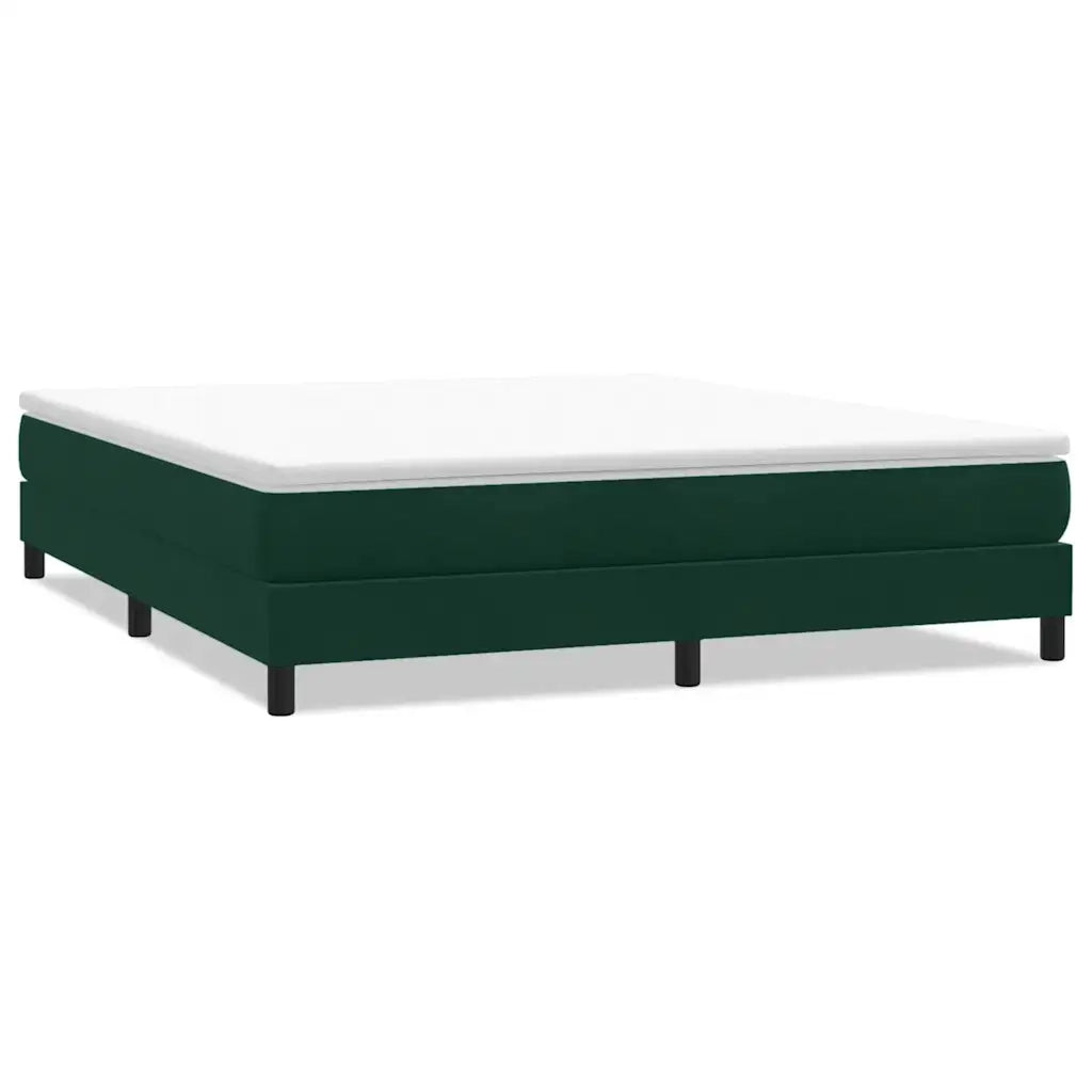 Giroletto a Molle senza Materasso Verde Scuro 180x210cm Velluto 3315840