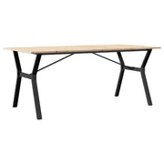 Tavolo da Pranzo | Tavolo da cucina Telaio a Y 180x90x75 cm Legno Pino e Acciaio