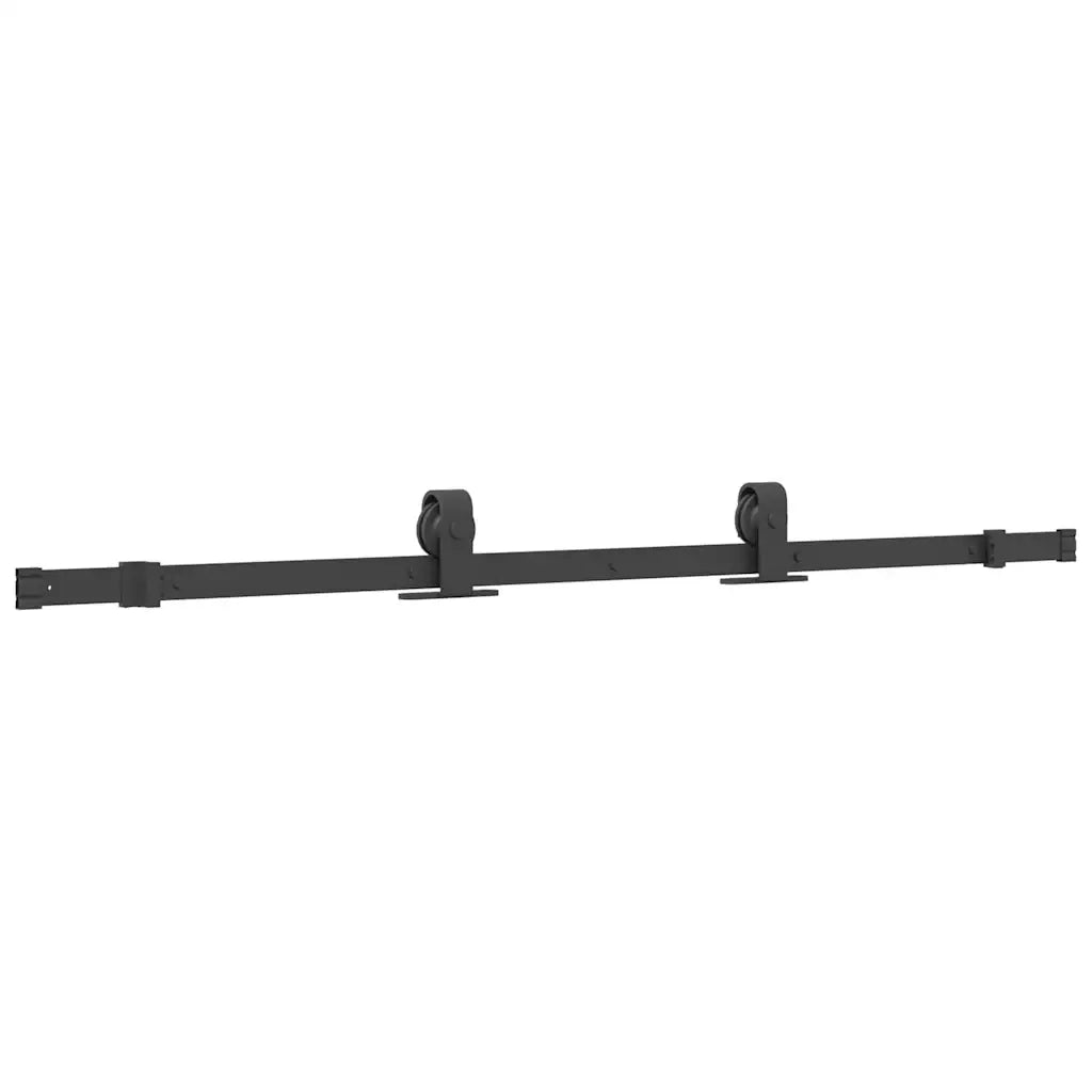 Porta Scorrevole con Ferramenta Nera 90x205 cm in Vetro ESG 3375811