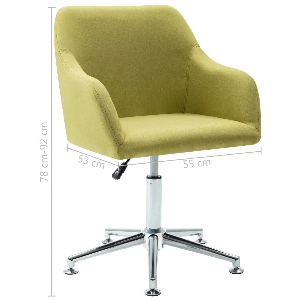 Sedie da Pranzo Girevoli 2 pz Verdi in Tessuto  cod mxl 31438