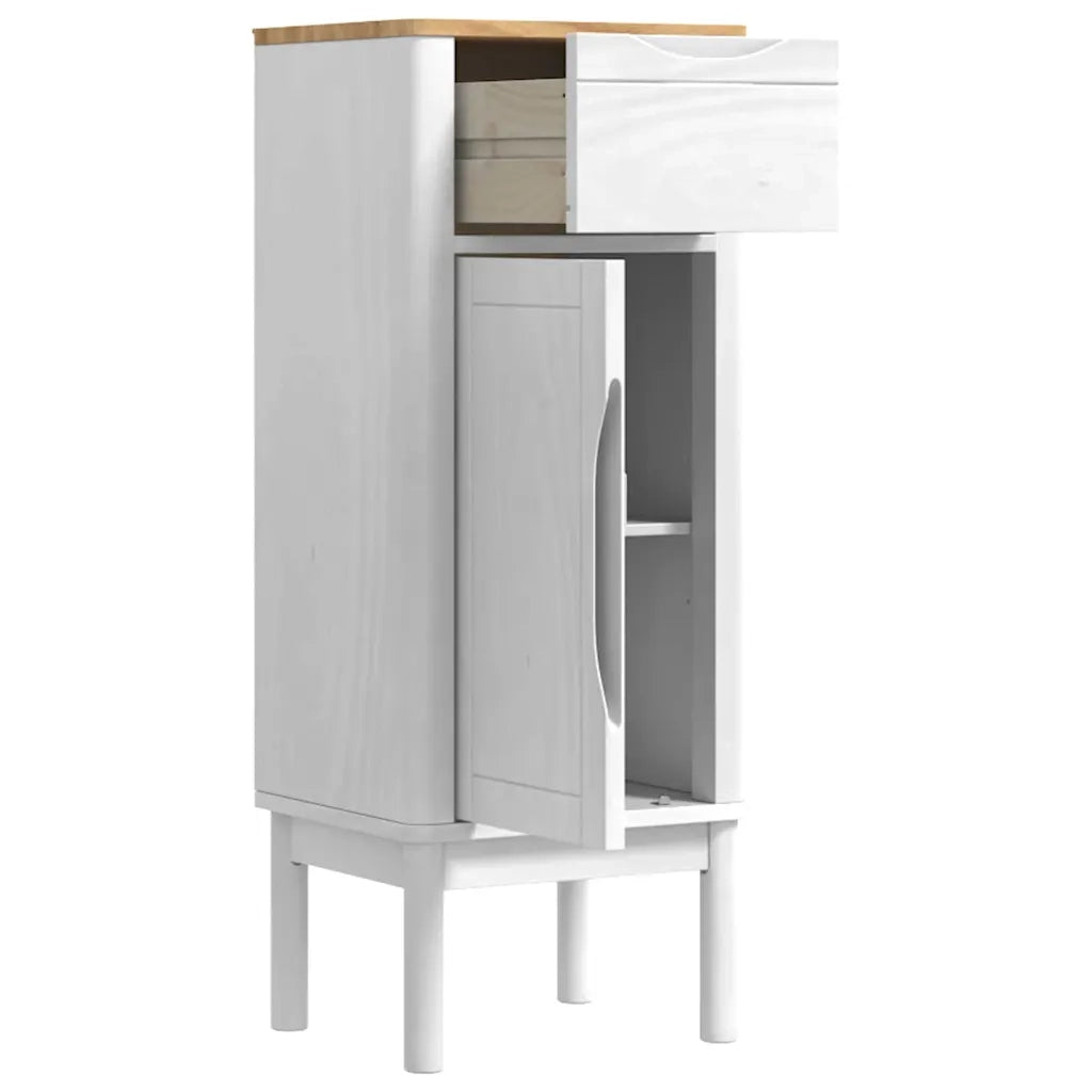 Mobile da Bagno con cassetto FLORO Bianco 35 x 30 x 90 cm