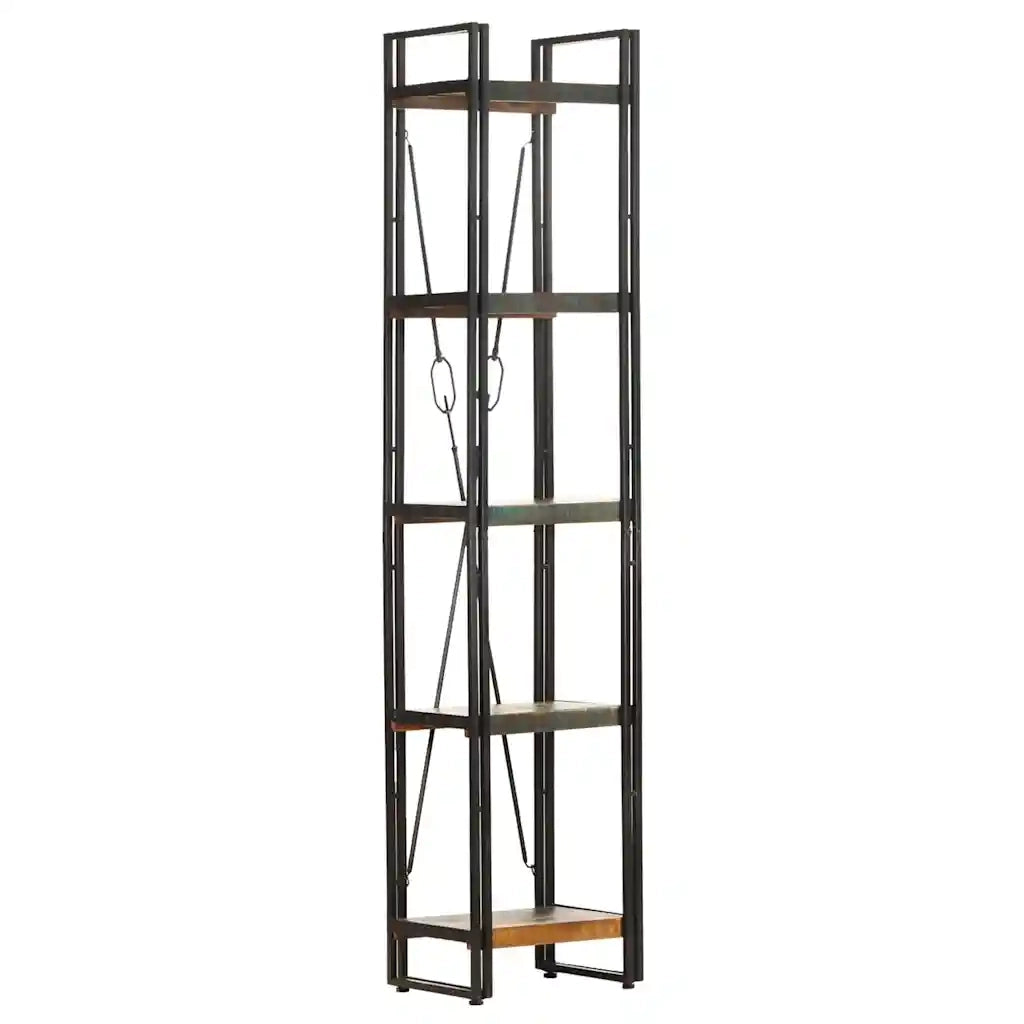 Libreria a 5 Ripiani 40x30x180cm in Massello di Recupero 320629