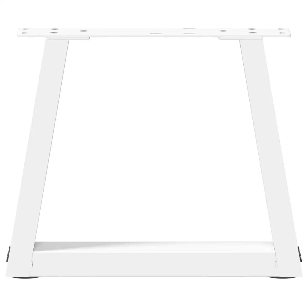 Gambe per Tavolino da CaffÃ¨ a Forma di V 2 pz Bianche 30x(30-31,3) cm Acciaio
