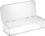 Cassetto di archiviazione per cucina in plastica - Scatola di stoccaggio con coperchio trasparente - Utile per la cucina