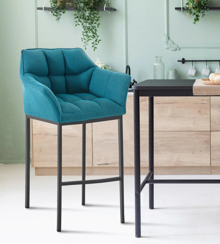 Barhocker Damaso B Stoff mit 4-FuЯ Gestell