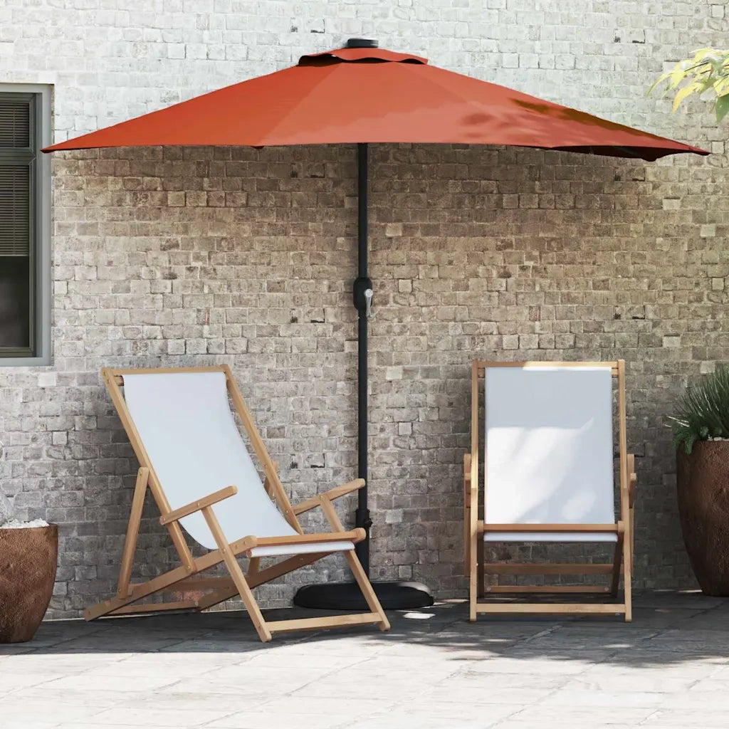 vidaXL Ombrello da giardino Terracotta 294 x 150 x 224 cm Tessuto