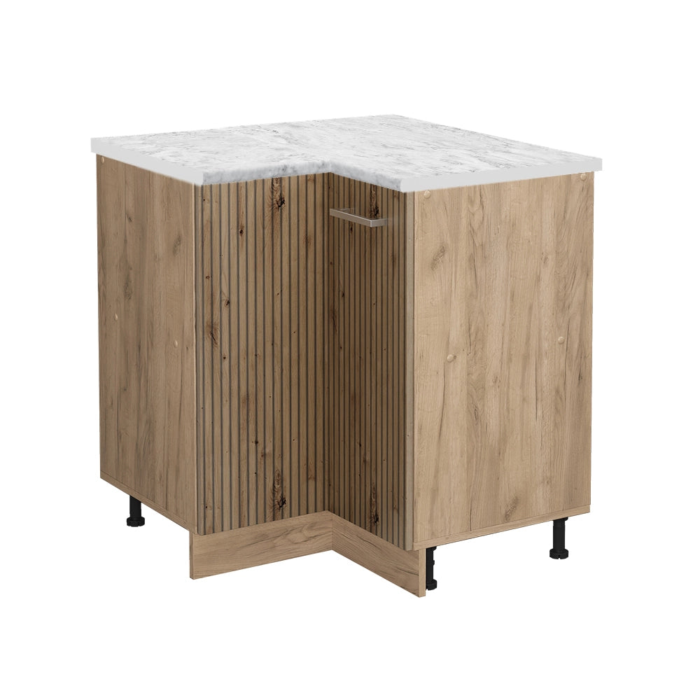 Mobile ad angolo cucina R-Line Rovere artigianale/Rovere dorato 75.6 cm PL Marmo Vicco
